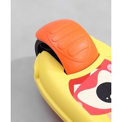 Babyhug Leo 2 in 1 Kids Kick Scooter with Foldable Seat with LED Wheels & Wide Standing Deck with 3 Level Adjustable Handlebar - Yellow