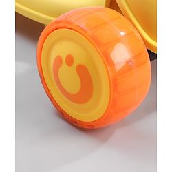 Babyhug Leo 2 in 1 Kids Kick Scooter with Foldable Seat with LED Wheels & Wide Standing Deck with 3 Level Adjustable Handlebar - Yellow