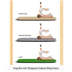 Babyhug Hawk 3in1 Foldable Kids Kick Scooter with Adjustable Seat LED Wheels Wide Standing Deck & 4 Level Height Adjustment