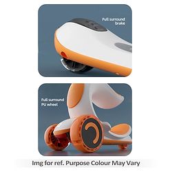 Babyhug Hawk 3in1 Foldable Kids Kick Scooter with Adjustable Seat LED Wheels Wide Standing Deck & 4 Level Height Adjustment