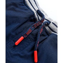 Babyhug Cotton Tussor Above Knee Length Bermuda - Navy Blue