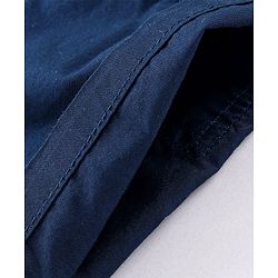 Babyhug Cotton Tussor Above Knee Length Bermuda - Navy Blue