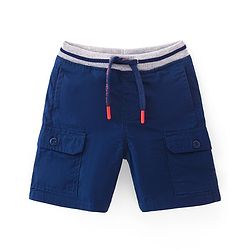 Babyhug Cotton Tussor Above Knee Length Bermuda - Navy Blue