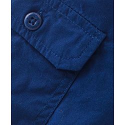 Babyhug Cotton Tussor Above Knee Length Bermuda - Navy Blue