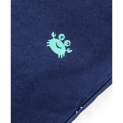 Babyhug Cotton Woven Mid Thigh Length Shorts With Sea Life Print - Navy Blue