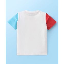 Babyhug Disney 100% Cotton Knit Half Sleeves T-Shirt Lion King Print - White