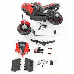 Babyhug R1 EV Battery Operated Ride On Bike With Music LED Lights & Hand Accelerator - Red