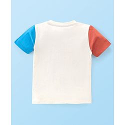 Babyhug Disney Single Jersey Knit Half Sleeves T-Shirt And Shorts Set With Mickey Mouse Graphics - Off White