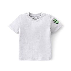 Babyhug Disney Cotton Knit Dungaree With Half Sleeves T- Shirt And Mickey Mouse Print - Green