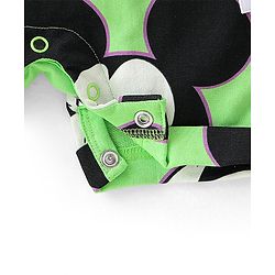 Babyhug Disney Cotton Knit Dungaree With Half Sleeves T- Shirt And Mickey Mouse Print - Green