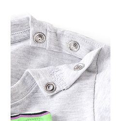 Babyhug Disney Cotton Knit Dungaree With Half Sleeves T- Shirt And Mickey Mouse Print - Green