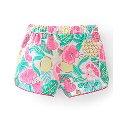 Babyhug Single Jersey Knit Shorts Floral Print - Pink