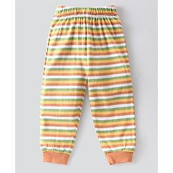 Babyhug Single Jersey Full Sleeves Night Suit Jungle Animals Print - White