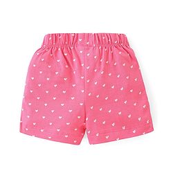 Babyhug Cotton Knit Single Jersey Frill Sleeves Night Suit With Unicorn Print - Blue & Pink
