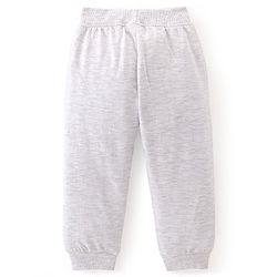 Babyhug Cotton Looper Knit Full Length Lounge  Pant Text Print -  Grey