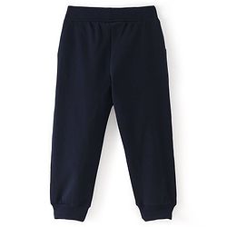 Babyhug Cotton Looper Knit Full Length Lounge  Pant Text Print -  Navy