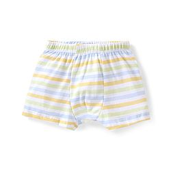 Babyhug 100% Cotton Printed Trunks Pack of 3 - Blue & Orange