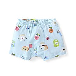 Babyhug 100% Cotton Printed Trunks Pack of 3 - Blue & Orange