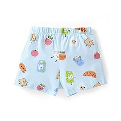 Babyhug 100% Cotton Printed Trunks Pack of 3 - Blue & Orange