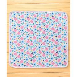 Babyhug Terry Knit Hooded Bath Towel With Floral Print L 76.2 x B 76.2 cm - Multicolor