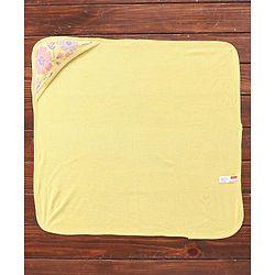 Babyhug Terry Knit Hooded Striped Bath Towel L 76.2 x B 76.2 cm - Yellow