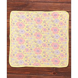 Babyhug Terry Knit Hooded Striped Bath Towel L 76.2 x B 76.2 cm - Yellow