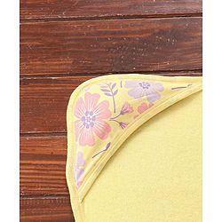 Babyhug Terry Knit Hooded Striped Bath Towel L 76.2 x B 76.2 cm - Yellow