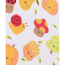 Babyhug Terry Knit Hooded Bath Towel with Fruit Print L 76.2 x B 76.2 cm - Multicolor