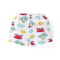 Babyhug 100% Cotton Above Knee Length Trunk With Striped & Crab Print Pack Of 3 - Red White & Blue