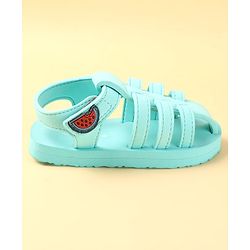 Cute Walk by Babyhug  Sandals with Velcro Closure & Watermelon  Applique - Light Blue