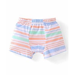 Babyhug 100% Cotton Knit Trunk Stripes & Palm Tree Print Pack of 3 - Blue Green & Peach