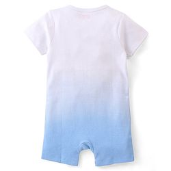 Babyhug 100% Cotton Knit Half Sleeves Romper Dino Print - White