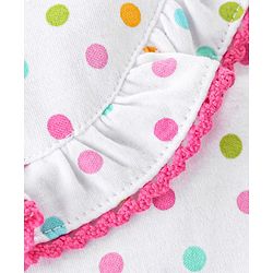 Babyhug 100% Cotton Sleeveless Romper with Frill Detailing & Butterfly Patch - White
