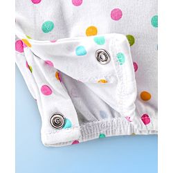 Babyhug 100% Cotton Sleeveless Romper with Frill Detailing & Butterfly Patch - White