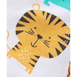 Babyhug 100% Cotton Knit Half Sleeves Romper Striped & Animal Print Pack of 2 - Multicolor