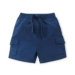 Babyhug Single Jersey Cotton Knit Half Sleeves Trees Printed Shirt & Shorts Set - Red & Blue