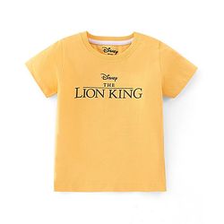 Babyhug Disney Single Jersey Knit Dungaree & Half Sleeves T-Shirt The  Lion King Print - Blue & Yellow