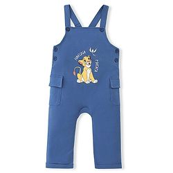 Babyhug Disney Single Jersey Knit Dungaree & Half Sleeves T-Shirt The  Lion King Print - Blue & Yellow