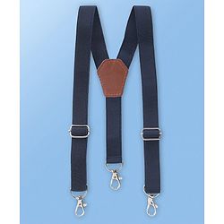 Babyhug Knit Full Sleeves Boat Print  Party Shirt & Trousers with Cap  Bow & Suspender - White & Navy Blue