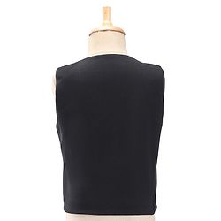 Babyhug Party Wear Full Sleeves Embellished Party Suit With Waistcoat & Bow - Black & White