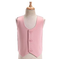 Babyhug Full Sleeves Solid Color 5 Piece Party Suit With Waistcoat & Bow -Pink