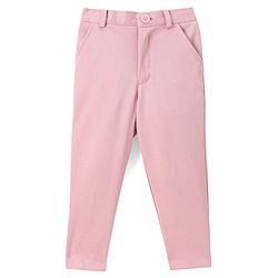 Babyhug Full Sleeves Solid Color 5 Piece Party Suit With Waistcoat & Bow -Pink