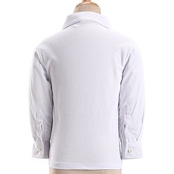 Babyhug Knitted Solid Colour Waistcoat Set With Full Sleeves Shirt- Sky Blue