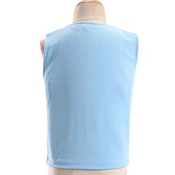 Babyhug Knitted Solid Colour Waistcoat Set With Full Sleeves Shirt- Sky Blue
