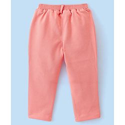 Babyhug Party Wear Knitted Solid Colour Waistcoat Set With Full Sleeves Shirt- Peach