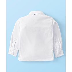 Babyhug Cotton Woven Full Sleeves   Party Suit  with Bow -  Maroon