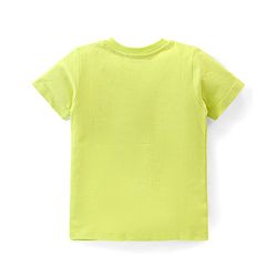 Babyhug Single Jersey Knit Half Sleeves Night Suit Text Print - Green & Navy Blue
