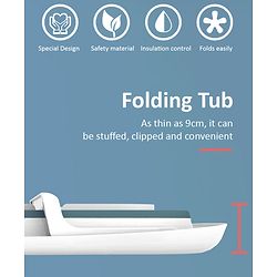 Babyhug Foldable Baby Bath Tub with Soap Space - Red