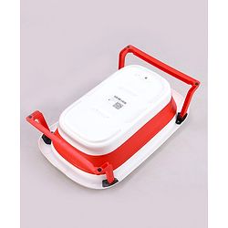 Babyhug Foldable Baby Bath Tub with Soap Space - Red