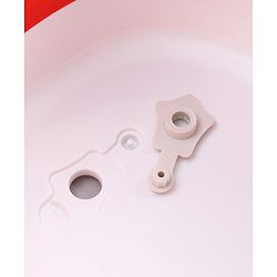 Babyhug Foldable Baby Bath Tub with Soap Space - Red